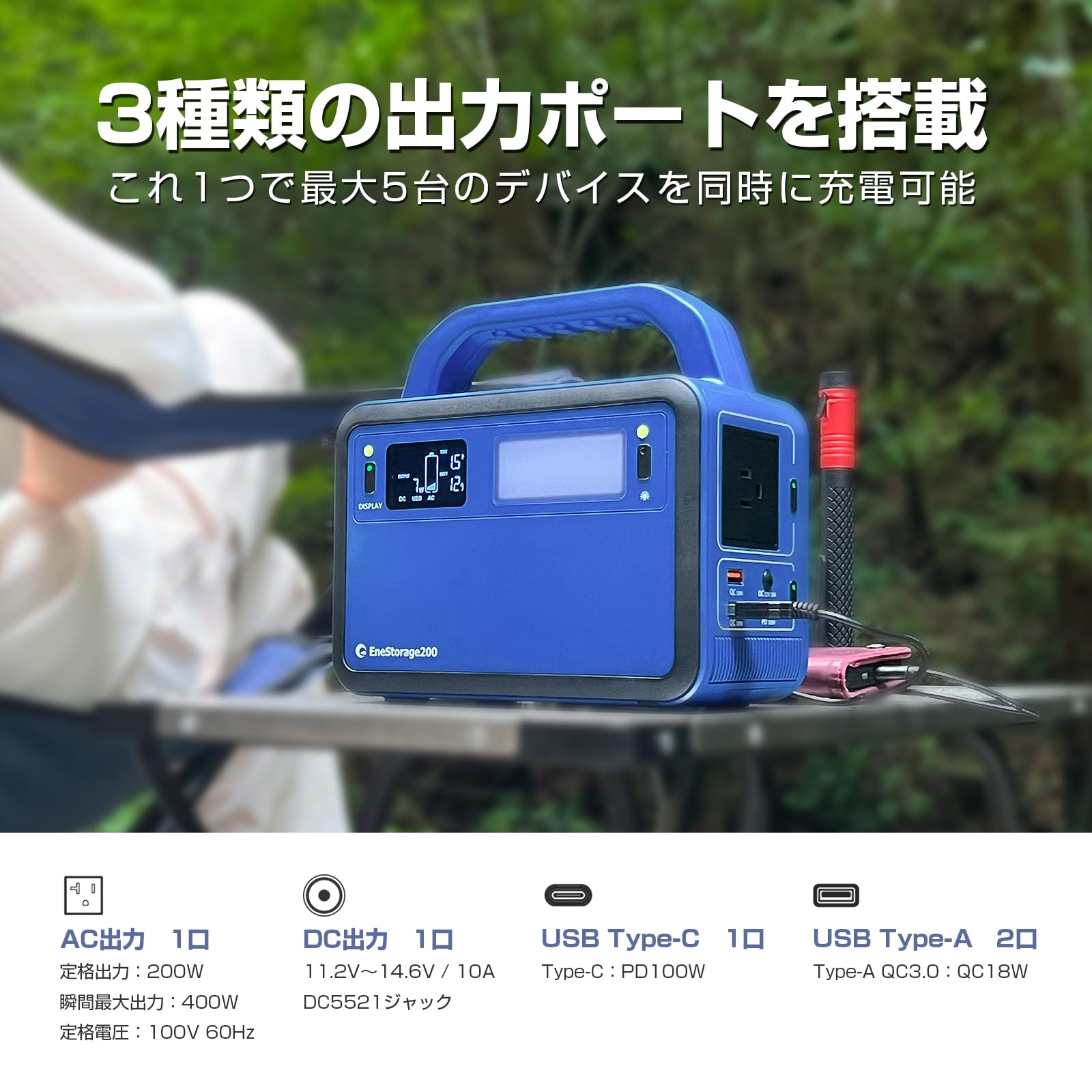 Amazon.co.jp: グッド・グッズ ポータブル電源 153.6WH 200W 48000mAh